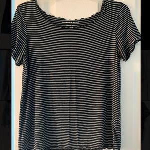 american eagle ruffle top